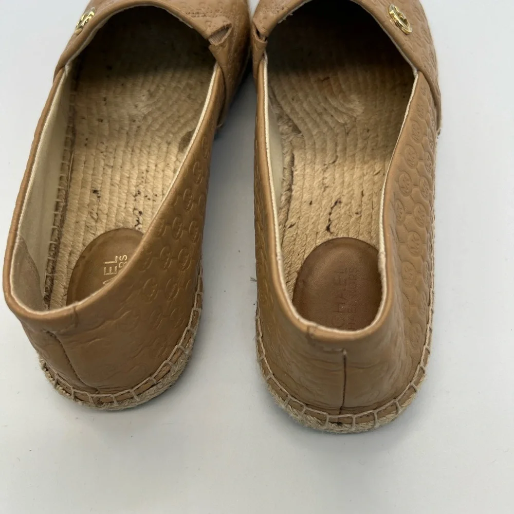 Michael Kors women’s Tan Leather Espadrille Slip-On